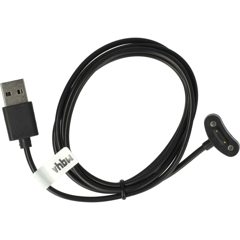 foto del prodotto vhbw cavo di alimentazione usb compatibile con mobvoi ticwatch pro 3 ultra, pro x smartwatch tracker stazione di ricarica, nero, 100 cm