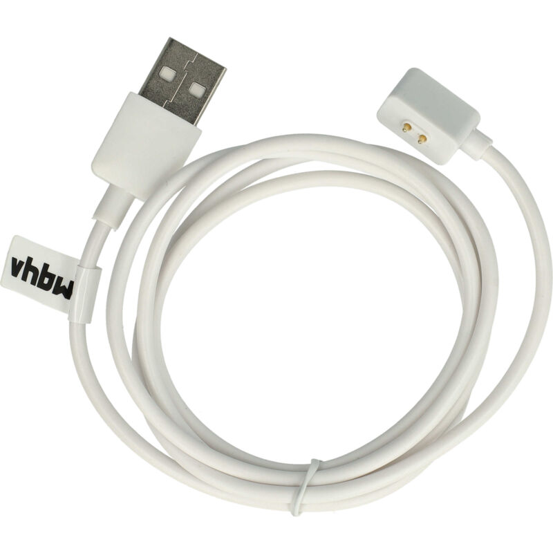 foto del prodotto vhbw cavo di alimentazione usb compatibile con xiaomi redmi band 2, mi band 8 smartwatch tracker stazione di ricarica, bianco, magnetico, 100 cm