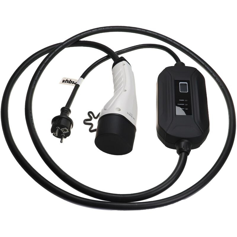 foto del prodotto vhbw cavo di ricarica tipo 2 a spina tedesca tipo f compatibile con citroen e berlingo, c5 x phev, e c3 auto elettrica monofase 16 a 3,5 kw 3 m