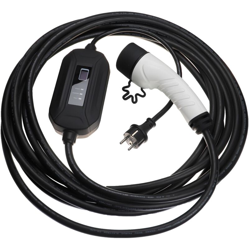 foto del prodotto vhbw cavo di ricarica tipo 2 a spina tedesca tipo f compatibile con peugeot e partner, e expert auto elettrica monofase 16 a 3,5 kw 10 m