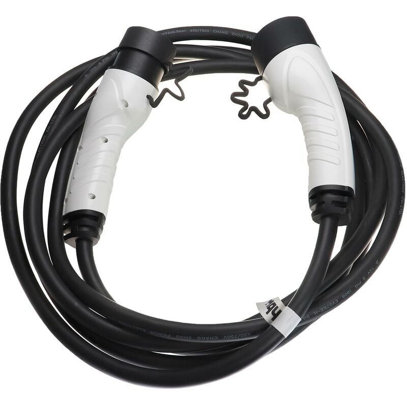 foto del prodotto vhbw cavo di ricarica tipo 2 tipo 2 compatibile con ds automobile ds 3, ds 4, ds 7, ds 9 auto elettrica trifase 16 a 11 kw 5 m