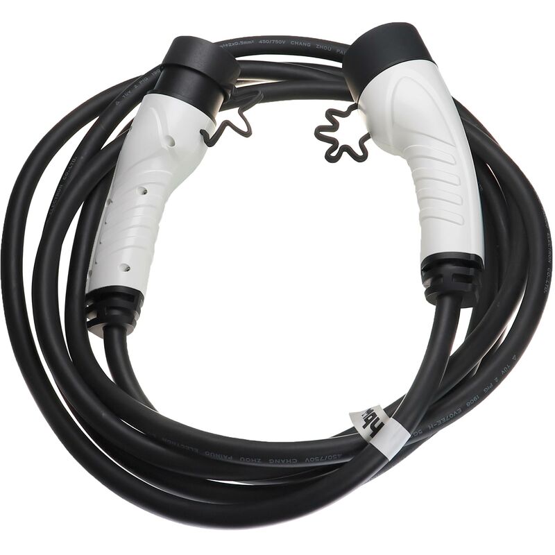 foto del prodotto vhbw cavo di ricarica tipo 2 tipo 2 compatibile con ford focus hybrid, kuga phev auto elettrica trifase 16 a 11 kw 5 m