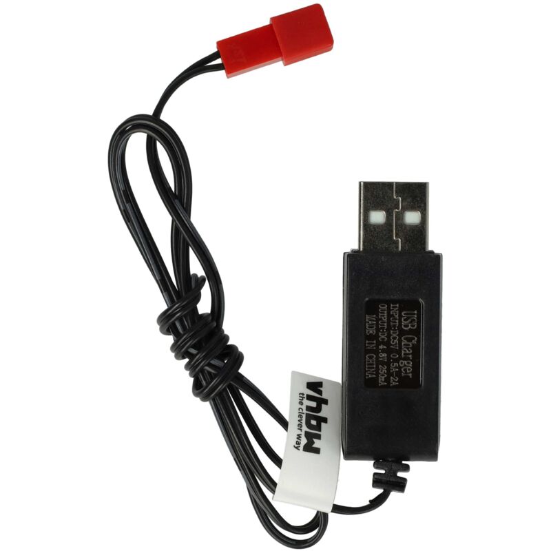 foto del prodotto vhbw cavo di ricarica usb per batterie rc con attacco jst, battery pack per modellismo rc 60 cm 4,8 v