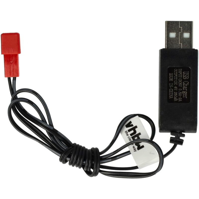 foto del prodotto vhbw cavo di ricarica usb per batterie rc con attacco jst, battery pack per modellismo rc 60 cm 6 v