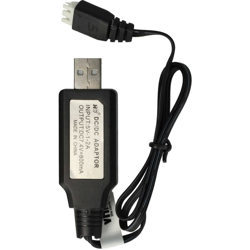 foto del prodotto vhbw cavo di ricarica usb per batterie rc con attacco jst xh 3p, battery pack per modellismo rc 60 cm 7,4 v