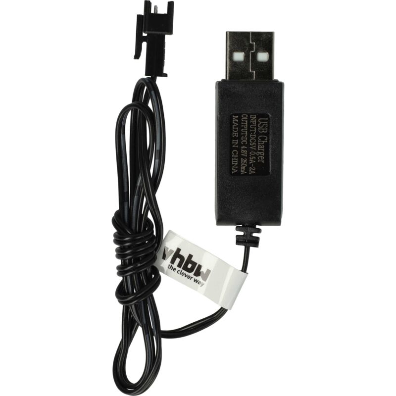 foto del prodotto vhbw cavo di ricarica usb per batterie rc con attacco sm 2p, battery pack per modellismo rc 60 cm 4,8 v