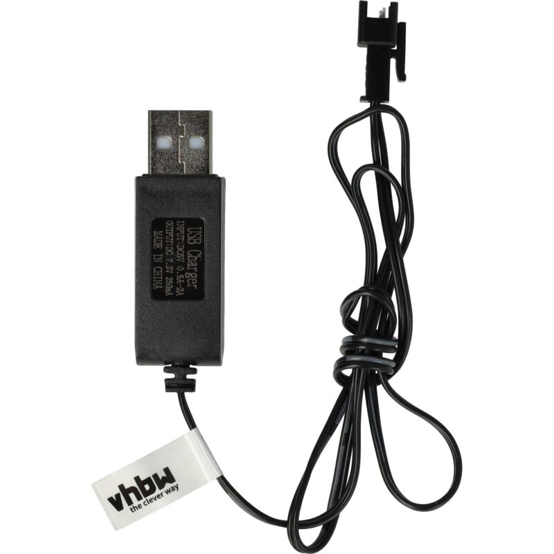 foto del prodotto vhbw cavo di ricarica usb per batterie rc con attacco sm 2p, battery pack per modellismo rc 60 cm 7,2 v