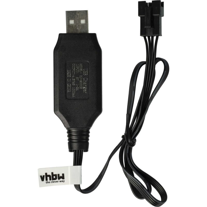 foto del prodotto vhbw cavo di ricarica usb per batterie rc con attacco sm 4p, battery pack per modellismo rc 60 cm 7,5 v