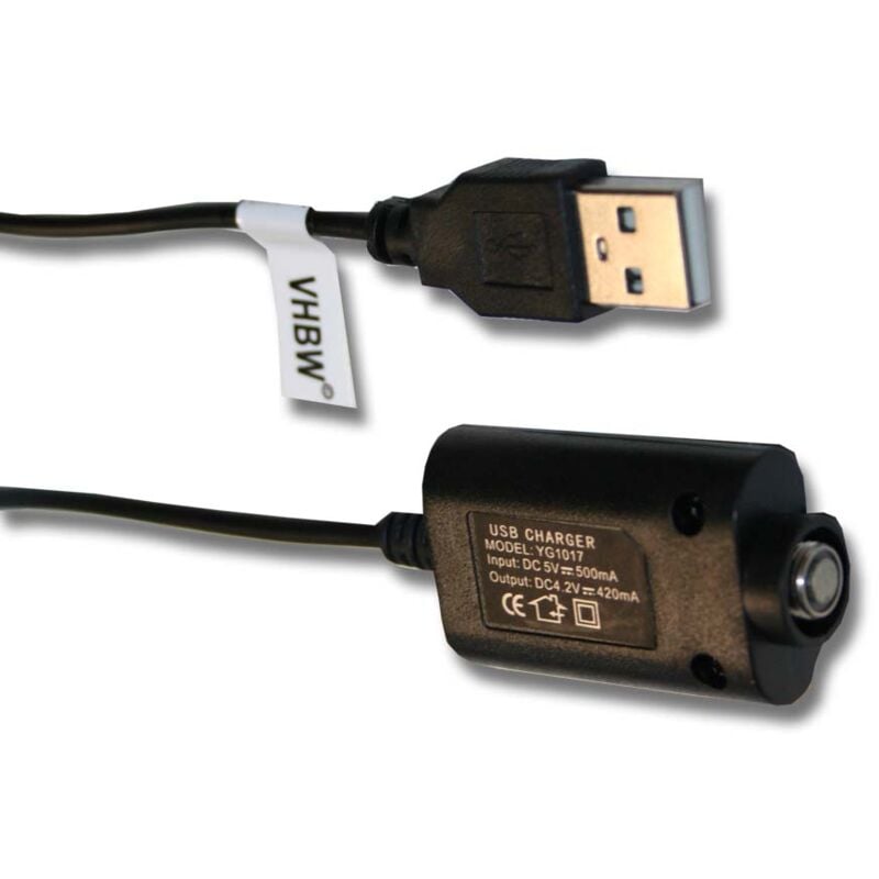 foto del prodotto vhbw cavo usb 0.25m di ricarica compatibile con sigaretta elettronica ego e smart, shisha sostituisce ego, ego t, ego c, ego twist, evod, 510.