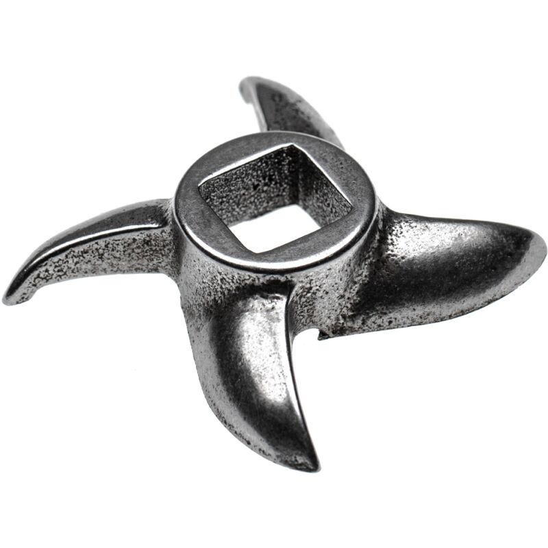 foto del prodotto vhbw coltello a falce modello 12, foro centrale quadrato 12,2x12,2mm, in ghisa per es. compatibile con ade, caso, fama, kbs, porkert tritacarne