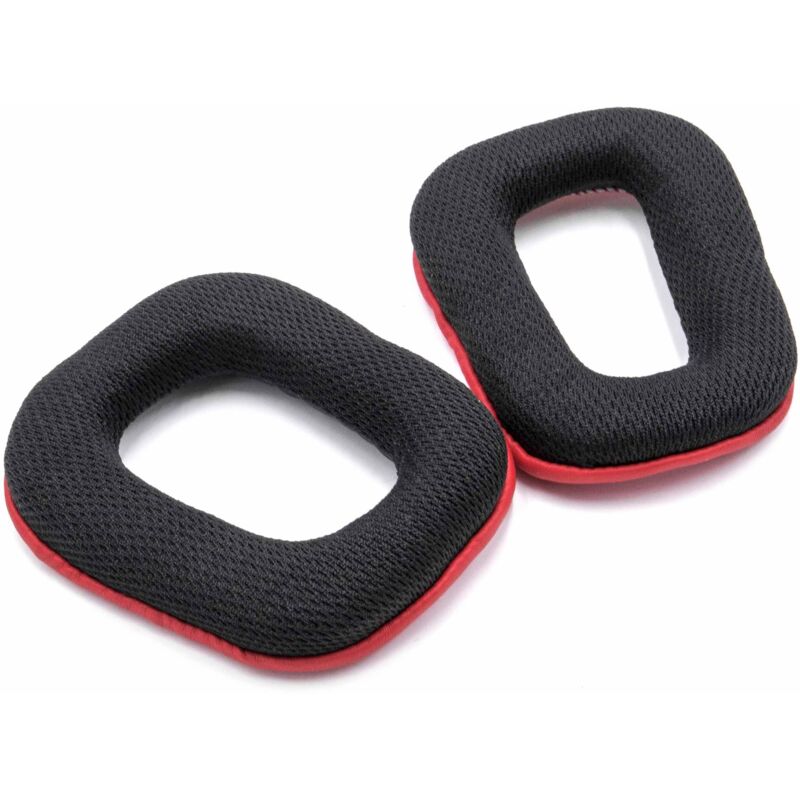 foto del prodotto vhbw cuscinetti auricolari di ricambio compatibile con logitech f430, f450, g35, g430, g450, g930 cuffie, headset rosso nero