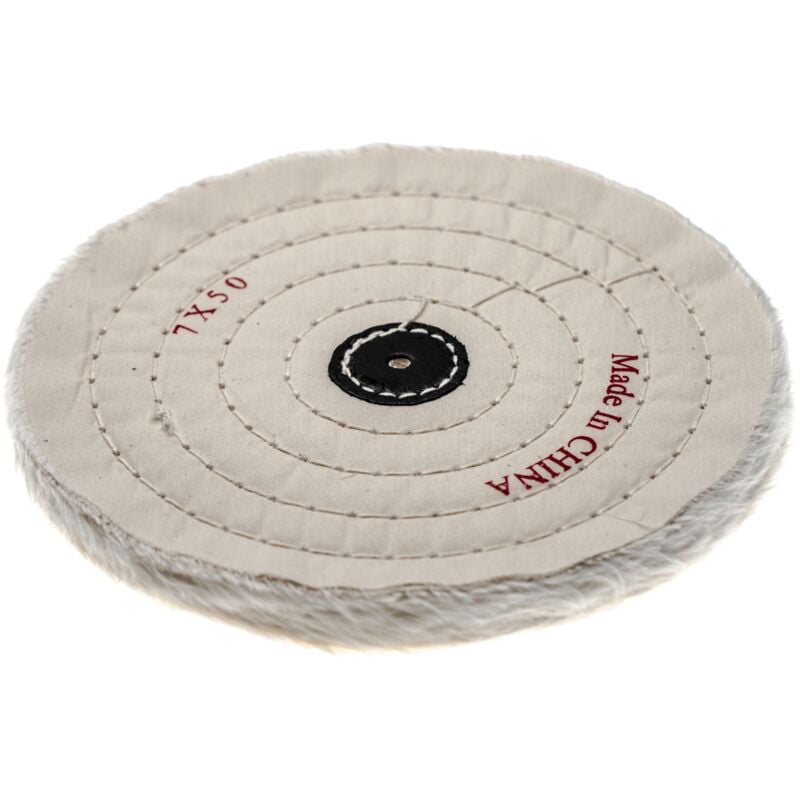 foto del prodotto vhbw disco lucidante per comuni smerigliatrici, trapani pad di ricambio, diametro 17,7 cm, color crema, cotone