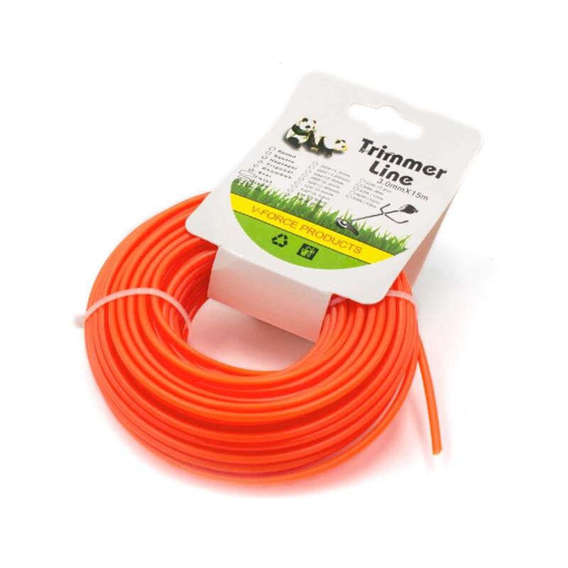 foto del prodotto vhbw filo falciante universale compatibile con tagliaerba, decespugliatore filo di ricambio, arancione, 3 mm x 15 m, rotondo