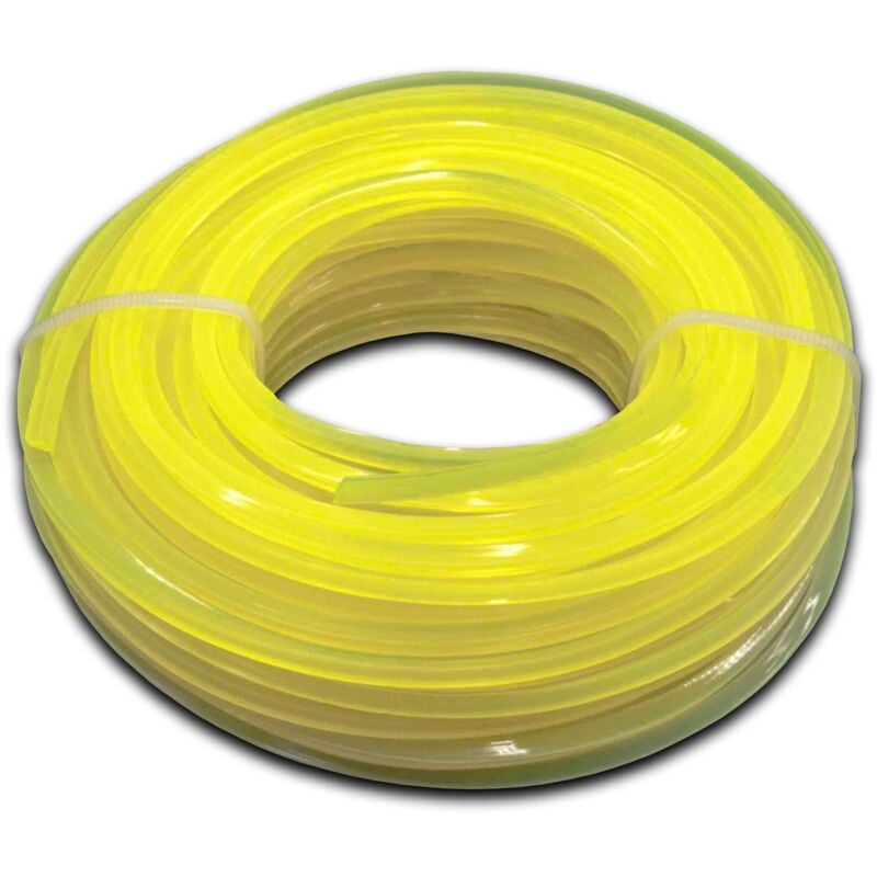 foto del prodotto vhbw filo falciante universale compatibile con tagliaerba, decespugliatore filo di ricambio, giallo, 2,4 mm x 15 m, quadrato