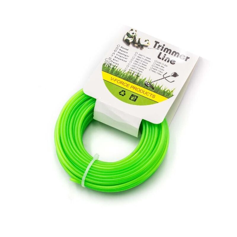 foto del prodotto vhbw filo falciante universale compatibile con tagliaerba, decespugliatore filo di ricambio, verde, 2,4 mm x 15 m, rotondo