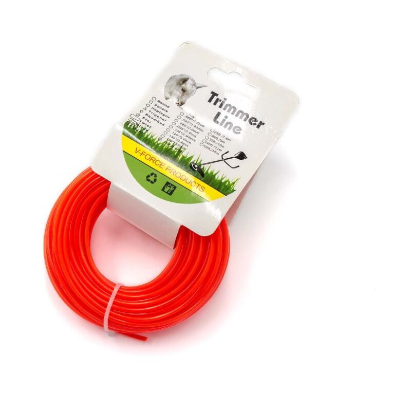 foto del prodotto vhbw filo trimmer falciante diametro 2,4mm per rasaerba decespugliatore 15 metri, rosso, in nylon, resistente filo di ricambio per tagliaerba