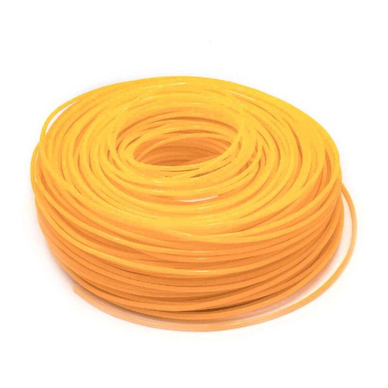 foto del prodotto vhbw filo trimmer falciante diametro 2,4mm per rasaerba decespugliatore 88 m, arancione, nylon, resistente filo di ricambio per tagliaerba