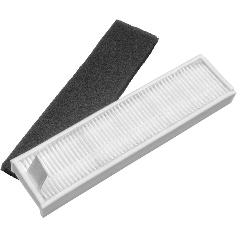 foto del prodotto vhbw filtro polveri fini compatibile con ecovacs deebot da60, da610, dm81, dm88, dmarvel, dn78 robot aspirapolvere filtro dell aria, nero bianco