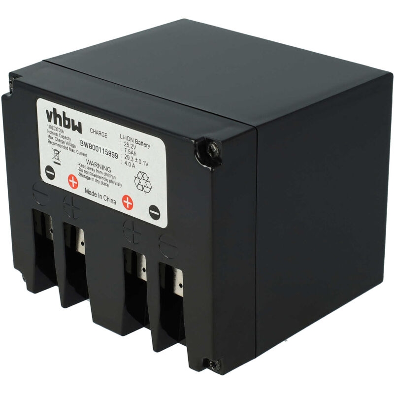 foto del prodotto vhbw li ion batteria 7500mah 25.2v compatibile con tagliaerba robot sostituisce zucchetti 110z03700a