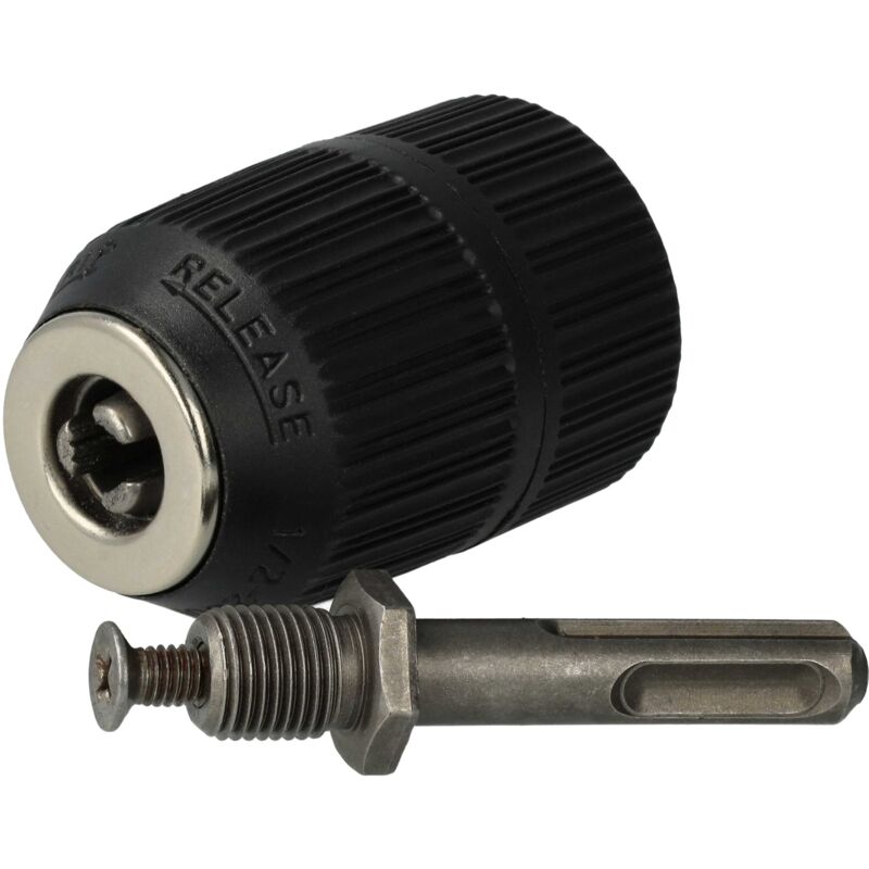 foto del prodotto vhbw mandrino a cambio rapido compatibile con hitachi dv22vw4z, dv20vdw4z, dv20vb2, dv20vb2wuz avvitatori a batteria, trapani nero