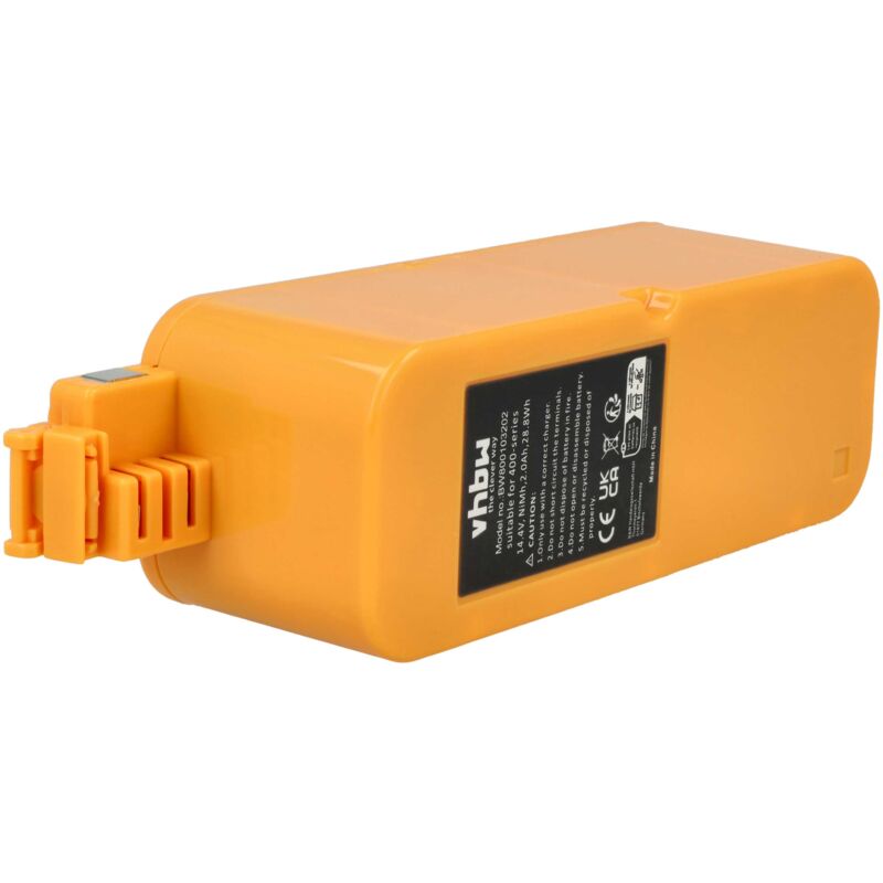 foto del prodotto vhbw nimh batteria 2000mah 14.4v compatibile con vileda m 488a sostituisce aps 4905 per aspirapolvere