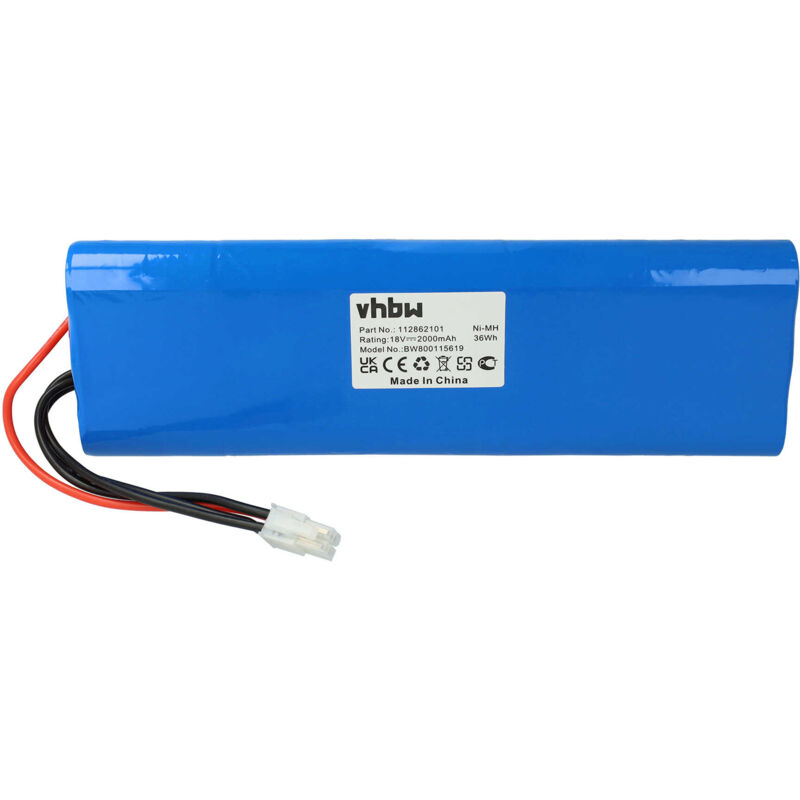 foto del prodotto vhbw nimh batteria 2000mah 18v compatibile con tagliaerba robot gardena robotic r160, husqvarna automower 210ac sostituisce 112862101
