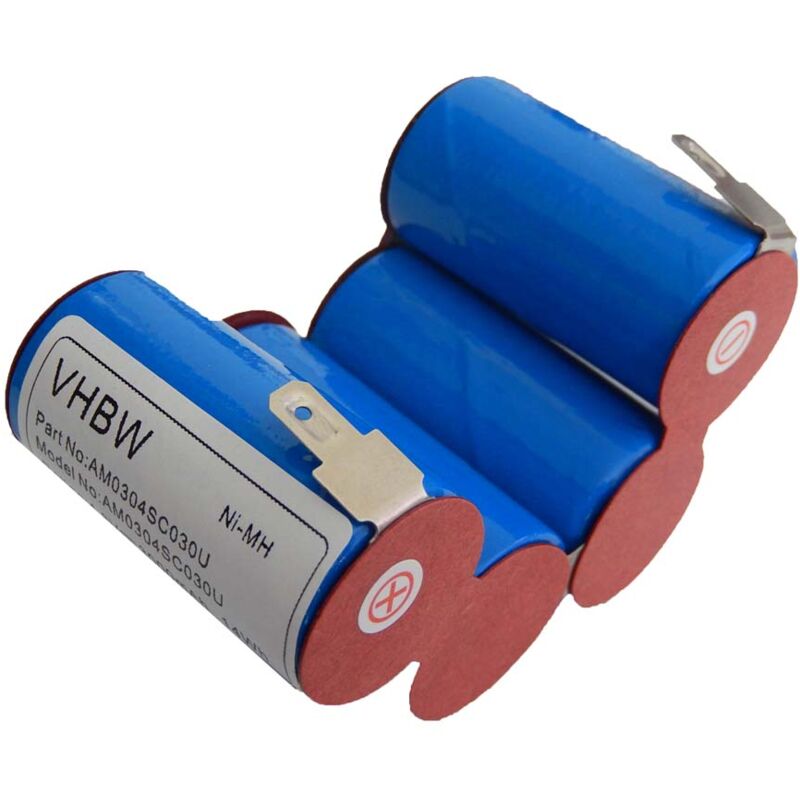 foto del prodotto vhbw nimh batteria 3000mah compatibile con apparecchio aeg accurette aspirapolvere sostituisce aeg 302016, 63bcc01, 900086003, 9000866004.