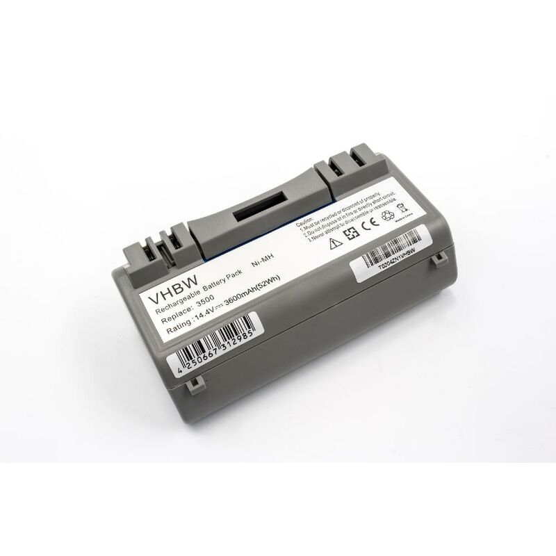 foto del prodotto vhbw nimh batteria 3600mah 14.4v sostituisce aps 14904, bpl18151 per robot aspirapolvere home cleaner