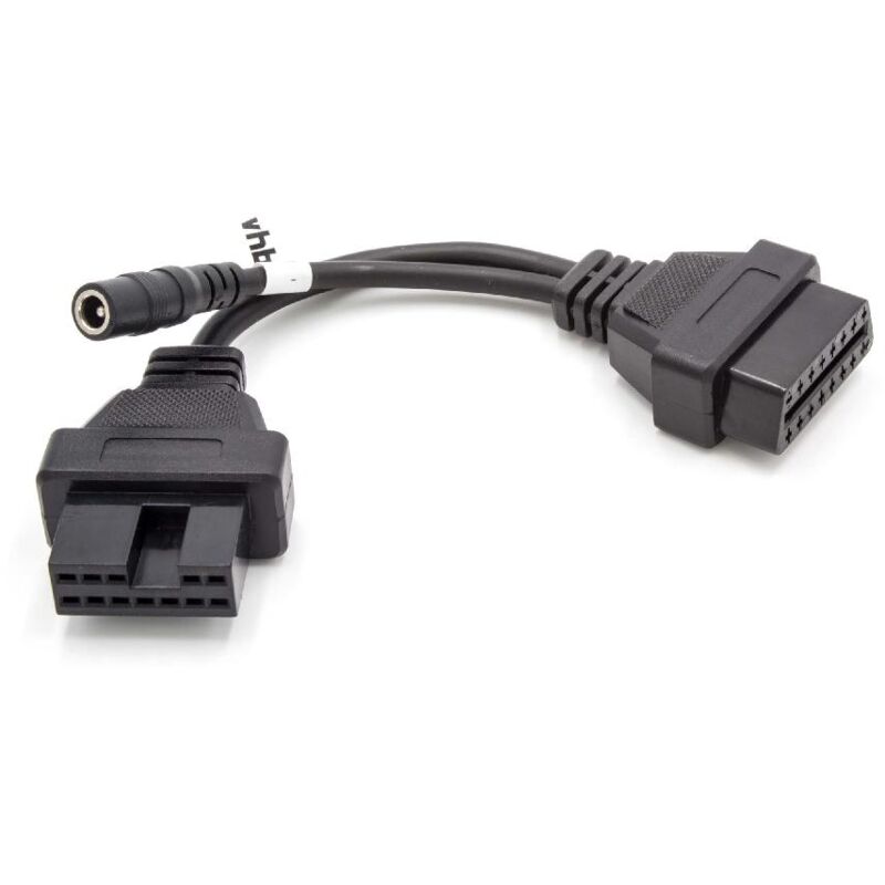 foto del prodotto vhbw obd2 cavo adattatore 12pin a 16pin per dispositivo diagnostico obd per vecchi modelli di mitsubishi hyundai con connettore da 12 pin
