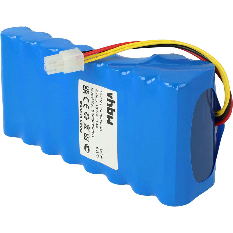 foto del prodotto vhbw pacco batteria compatibile con husqvarna automower 430x fino 2019 2020 , 435x awd robot tagliaerba 5200mah 18v li ion
