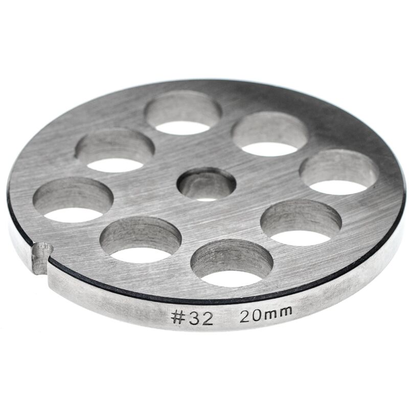 foto del prodotto vhbw piastra forata 32 compatibile con caso tritacarne diametro fori 20mm, foro centrale 13,4mm, acciaio inox