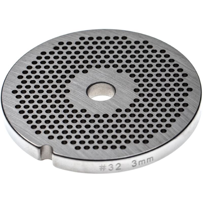 foto del prodotto vhbw piastra forata 32 compatibile con fama tritacarne diametro fori 3mm, foro centrale 13,4mm, acciaio inox