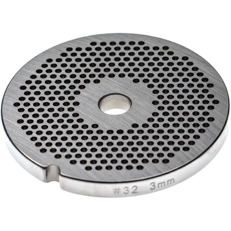 foto del prodotto vhbw piastra forata 32 compatibile con porkert tritacarne diametro fori 3mm, foro centrale 13,4mm, acciaio inox