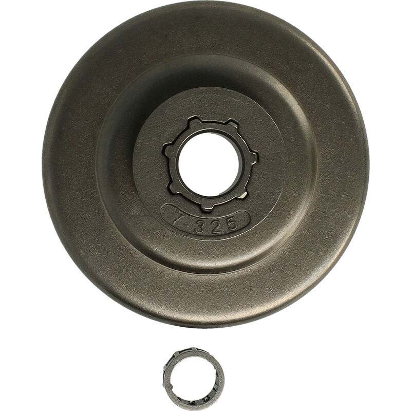foto del prodotto vhbw pignone per catena sostituisce stihl 9460 624 0801 per motosega incl. cuscinetto ad aghi 6,9 cm diametro, 2,9 cm spessore, 120 g grigio