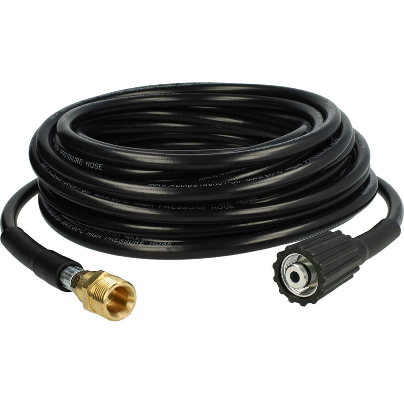 foto del prodotto vhbw prolunga tubo flessibile da 15 m compatibile con k rcher hobby fino all anno di prod. 2013 idropulitrice con attacco filettato m22 x 1,5, nero