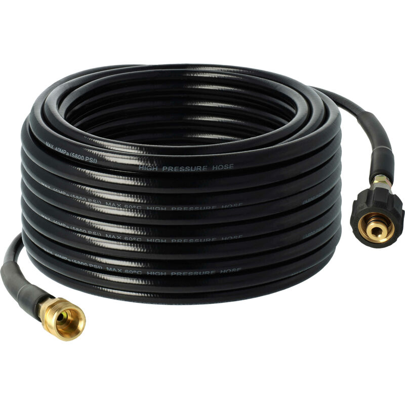 foto del prodotto vhbw prolunga tubo flessibile da 30 m compatibile con k rcher hobby fino all anno di prod. 2013 idropulitrice con attacco filettato m22 x 1,5, nero