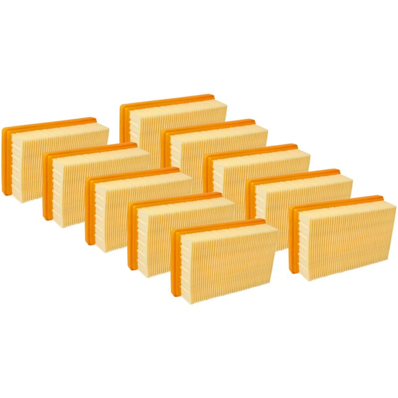 immagine 0 del prodotto vhbw set 10x filtro a pieghe piatte compatibile con k rcher wd6 p premium renovation kit aspirapolvere elemento filtrante