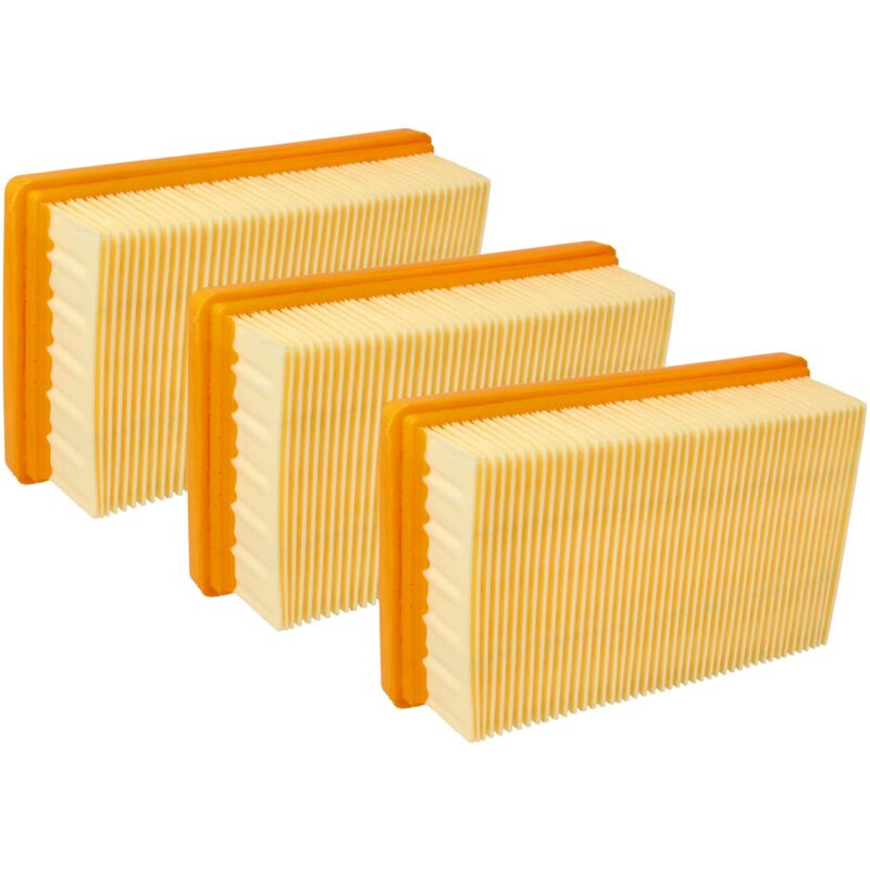 foto del prodotto vhbw set 3x filtro a pieghe piatte compatibile con k rcher mv4, mv5, mv6, wd4, wd5, wd6 elemento filtrante sostituisce 2.863 005.0, kfi 4410