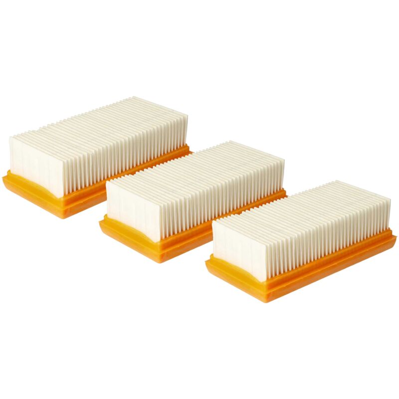 foto del prodotto vhbw set 3x filtro a pieghe piatte compatibile con nilfisk attix 33 2l ic, 33 2h pc aspirapolvere filtro aria raffreddamento motore