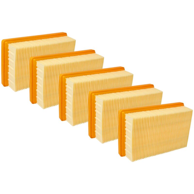 foto del prodotto vhbw set 5x filtro a pieghe piatte sostituisce k rcher 2.863 005.0, kfi 4410 per aspirapolvere elemento filtrante
