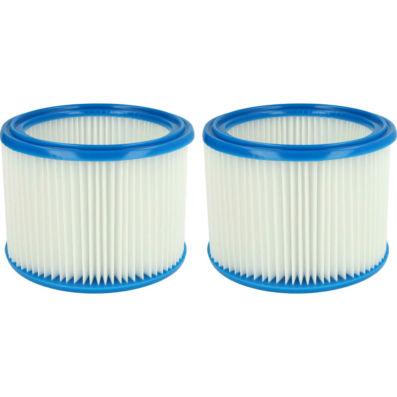 immagine 0 del prodotto vhbw set da 2x filtro a pieghe piatte compatibile con nilfisk aero 21 01 pc inox, 21 21 pc aspiratore umido secco cartuccia filtrante