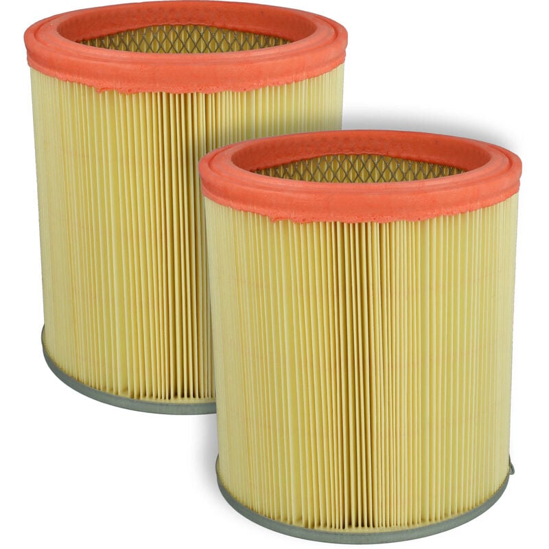 foto del prodotto vhbw set da 2x filtro a pieghe piatte compatibile con rowenta ru 15 a, ru 108 aspirapolvere cartuccia filtrante, plastica carta filtrante