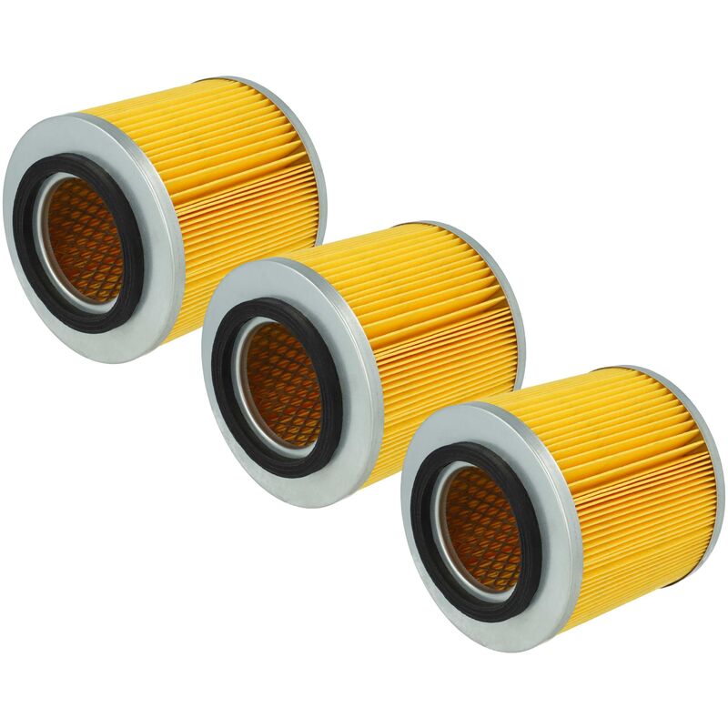 foto del prodotto vhbw set da 3x filtro a pieghe piatte compatibile con k rcher nt 80 1 b1 m, nt 80 1 b1 ms aspirapolvere cartuccia filtrante