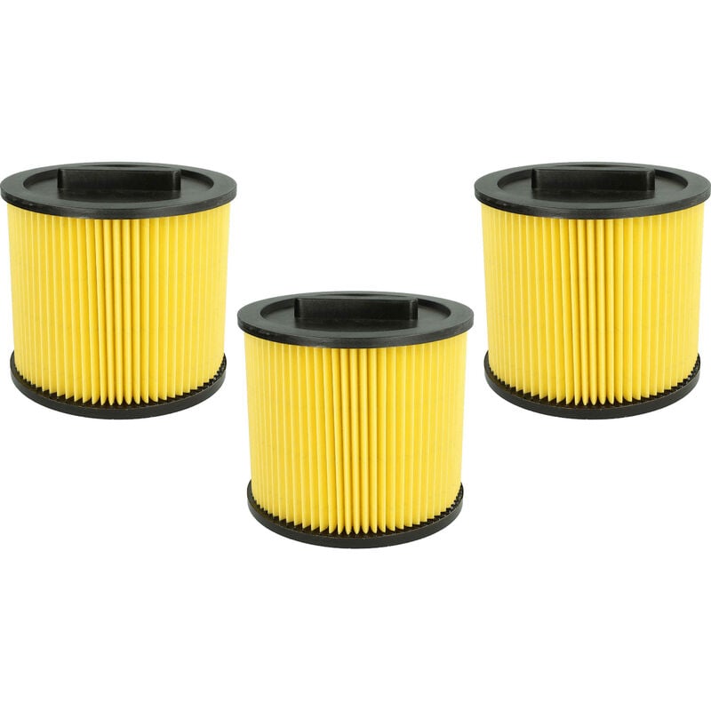 foto del prodotto vhbw set da 3x filtro a pieghe piatte compatibile con klarstein ipx4, ivc 50, 10007544, vcm ivc 50 aspirapolvere cartuccia filtrante, carta 