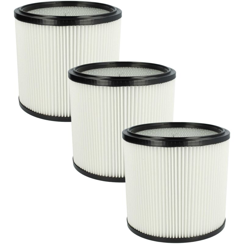 foto del prodotto vhbw set da 3x filtro a pieghe piatte compatibile con starmix gs 3078 pz, 2078 pz aspirapolvere cartuccia filtrante, poliestere