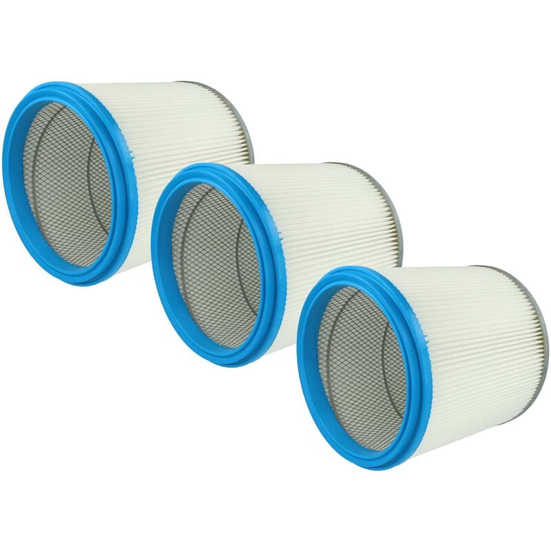 foto del prodotto vhbw set da 3x filtro a pieghe piatte compatibile con starmix hg 8, srp2hg8, hg 61 dw, hg 7, hg 6 aspirapolvere cartuccia filtrante