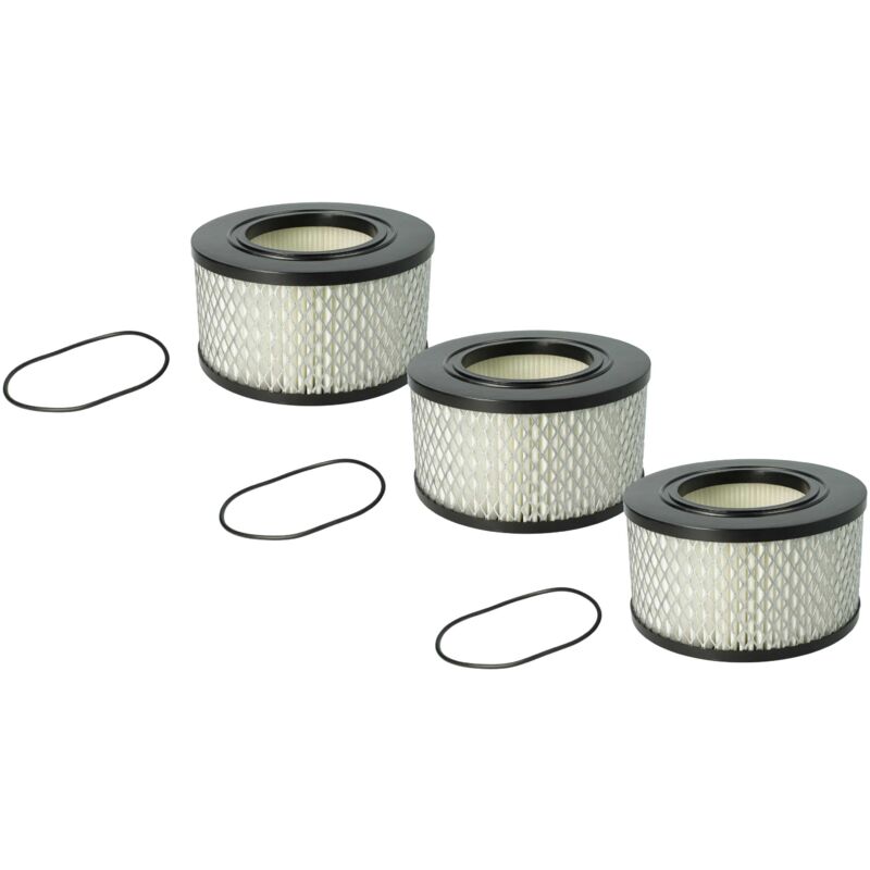 foto del prodotto vhbw set da 3x filtro compatibile con nilfisk attix 33 2l ic, 33 2h pc, 33 01 ic, 33 2l ic mobile aspirapolvere filtro hepa anallergico