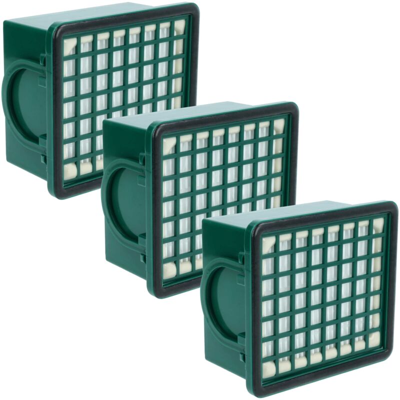 foto del prodotto vhbw set da 3x filtro compatibile con vorwerk folletto vk130, vk131, vk131 sc, 130, 131, 131 sc aspirapolvere filtro hepa anallergico