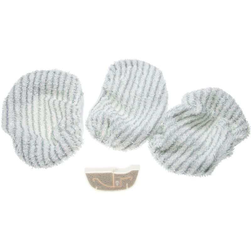 foto del prodotto vhbw set da 4 pezzi compatibile con rowenta steam power ry6535wi 4q0 pulitore a vapore cartuccia anticalcare panno di pulizia in microfibra