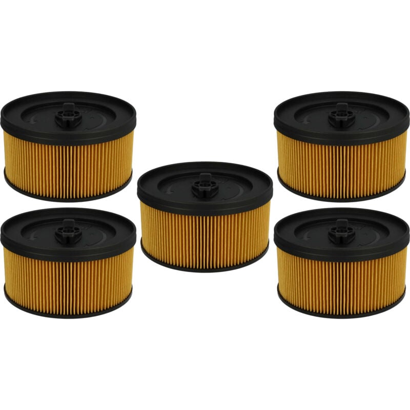 foto del prodotto vhbw set da 5x filtro a pieghe piatte compatibile con k rcher wd 4.500, wd 5, wd 5.200m, wd 5.300 aspiratore umido secco cartuccia filtrante